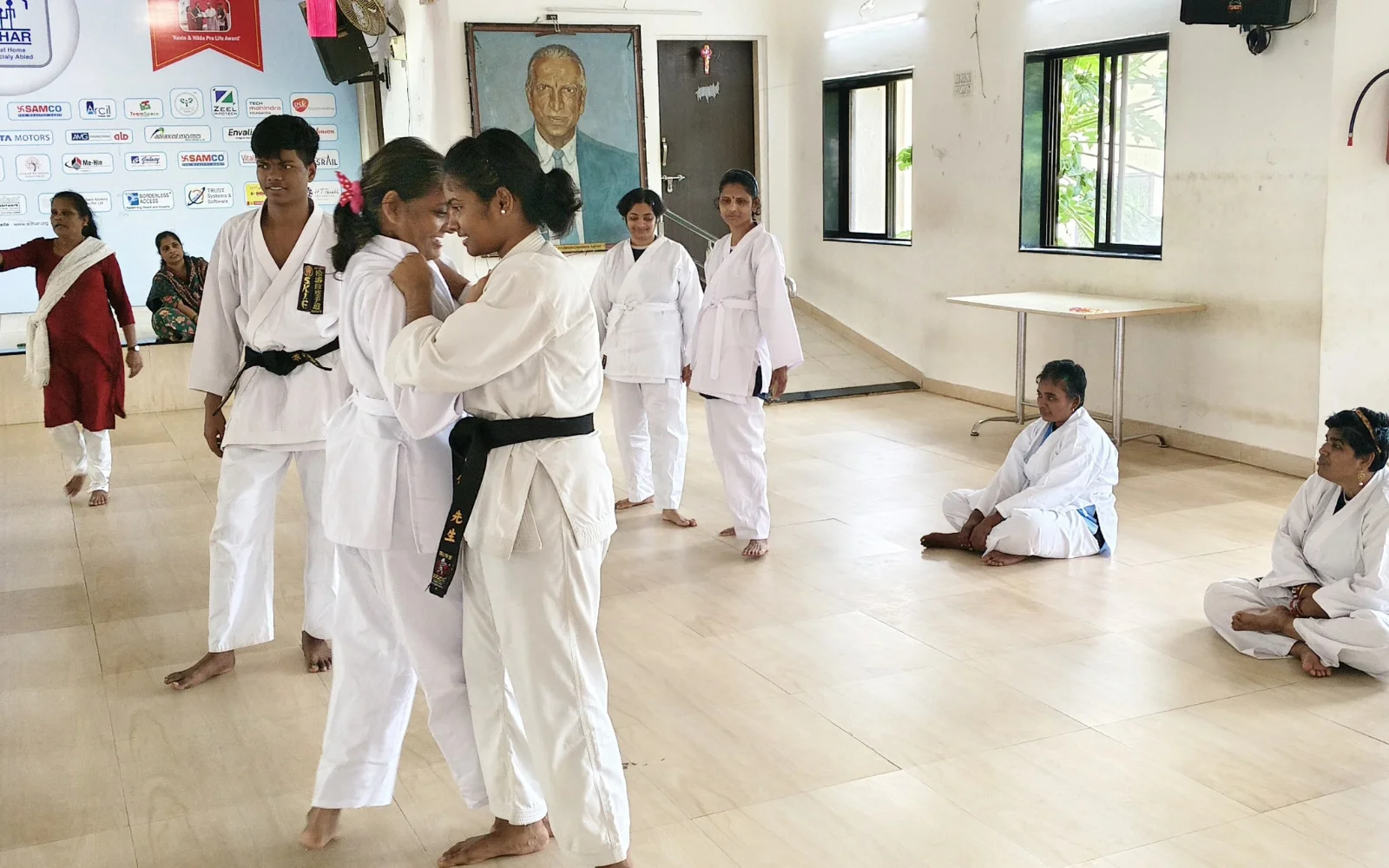 School staff and children together during an S4UA Foundation activity
